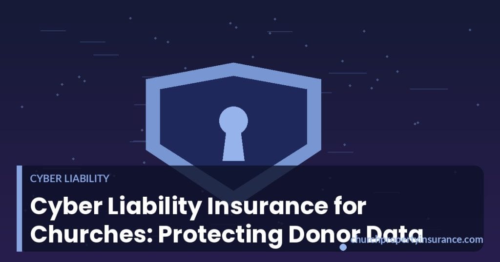 Security shield protecting church donor data from cyber threats